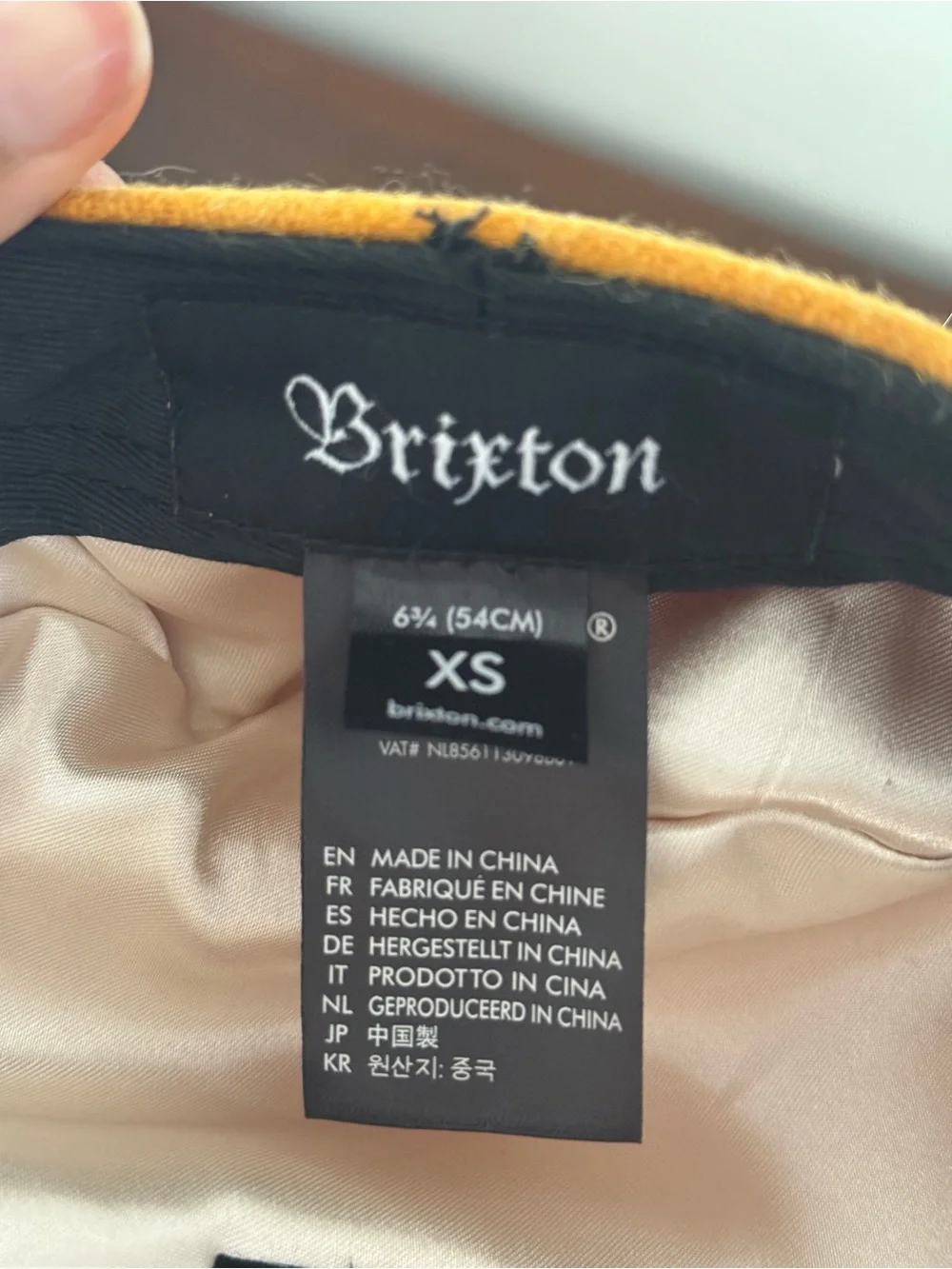 Brixtob Mustard Yellow Wool Fisherman Cap